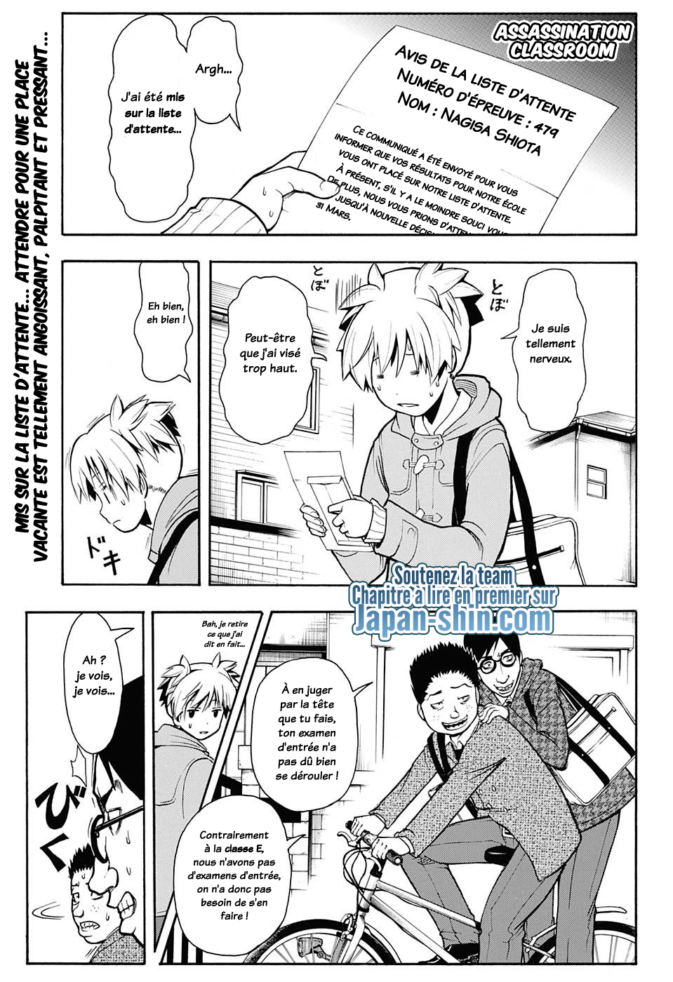 Lecture en ligne Assassination Classroom 156 page 1
