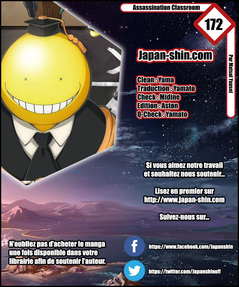Lecture en ligne Assassination Classroom 172 page 1