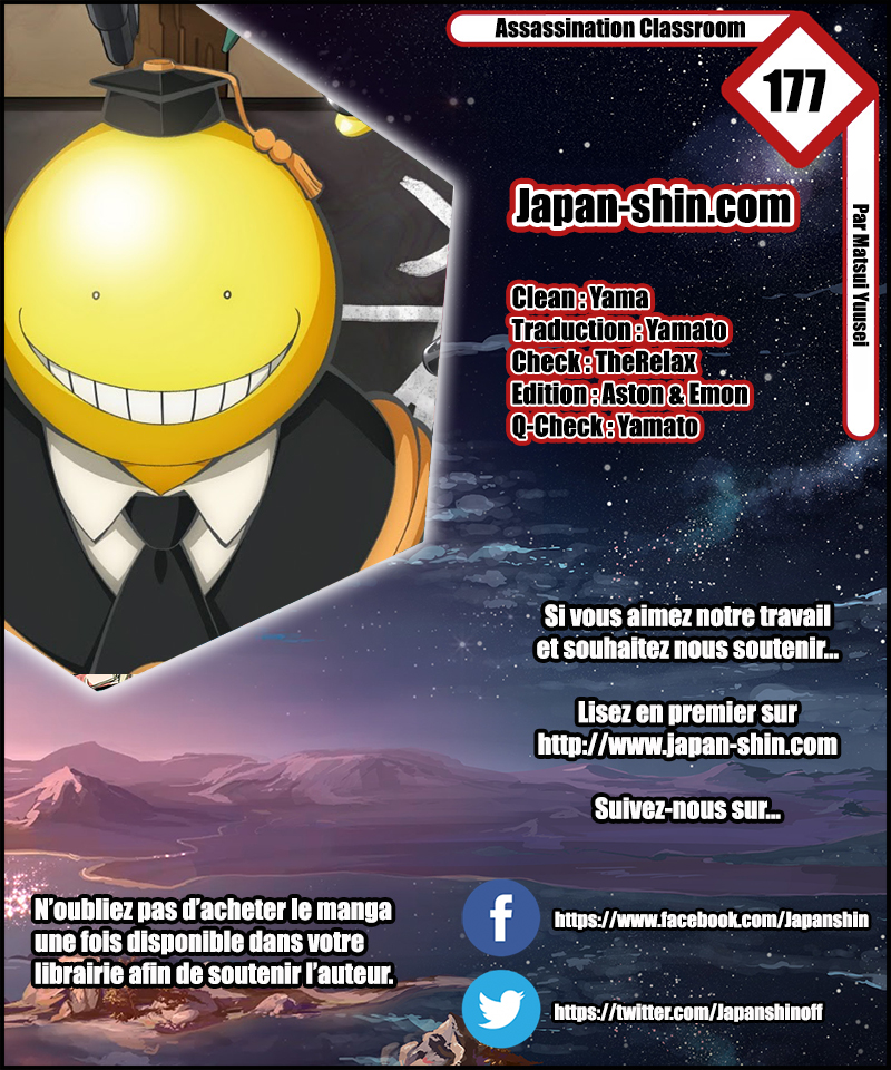 Lecture en ligne Assassination Classroom 177 page 1