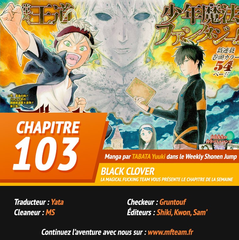 Lecture en ligne Black Clover 103 page 1
