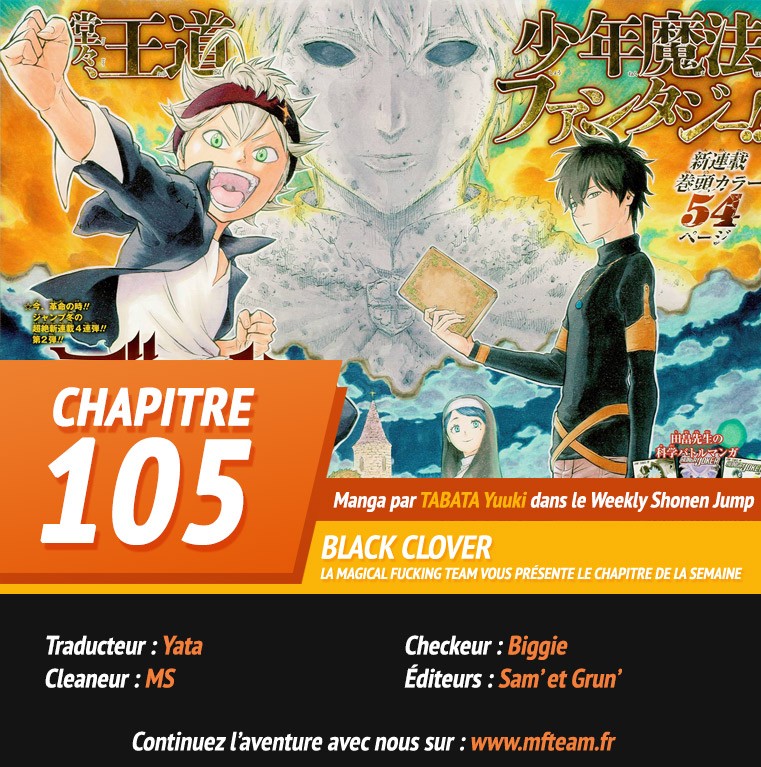 Lecture en ligne Black Clover 105 page 1