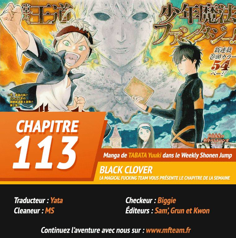 Lecture en ligne Black Clover 113 page 1