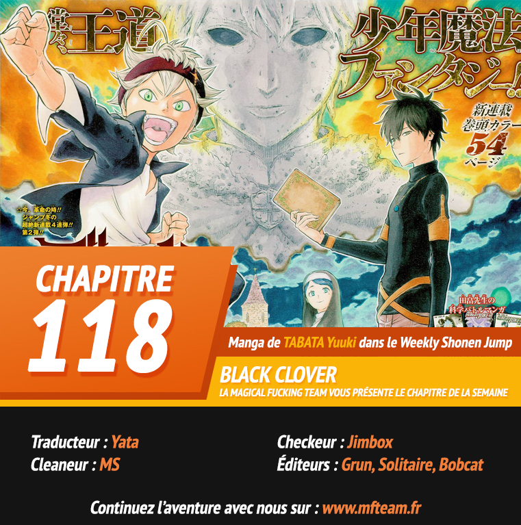 Lecture en ligne Black Clover 118 page 1