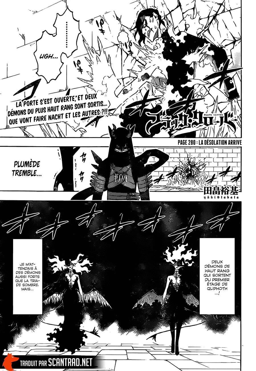 Lecture en ligne Black Clover 280 page 1