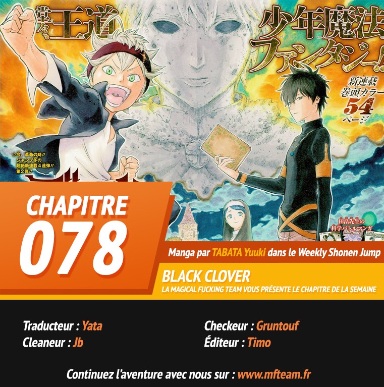Lecture en ligne Black Clover 78 page 1