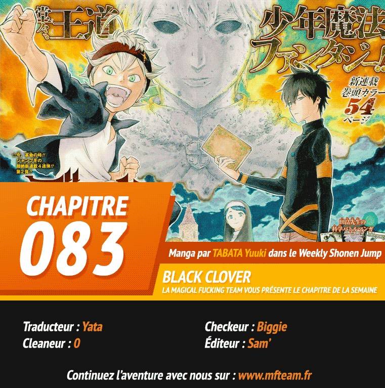 Lecture en ligne Black Clover 83 page 1