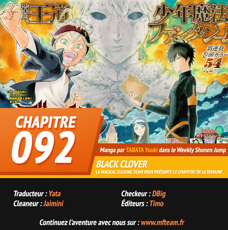 Lecture en ligne Black Clover 92 page 1