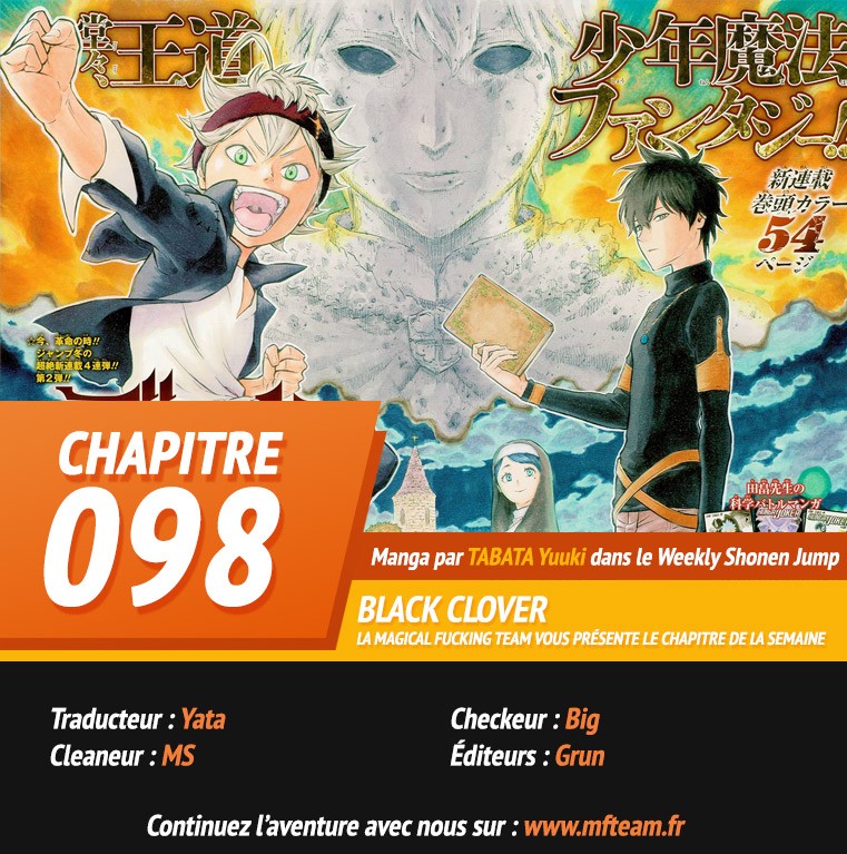Lecture en ligne Black Clover 98 page 1