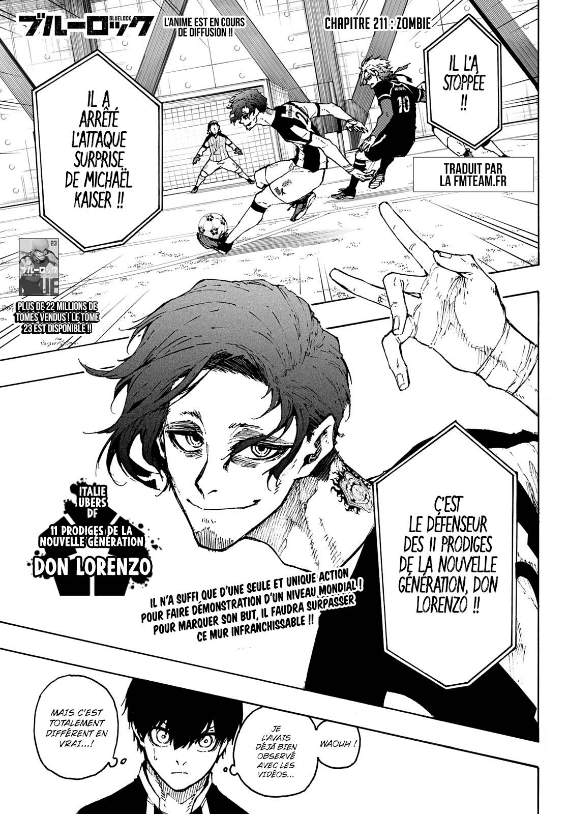 Lecture en ligne Blue Lock 211 page 1