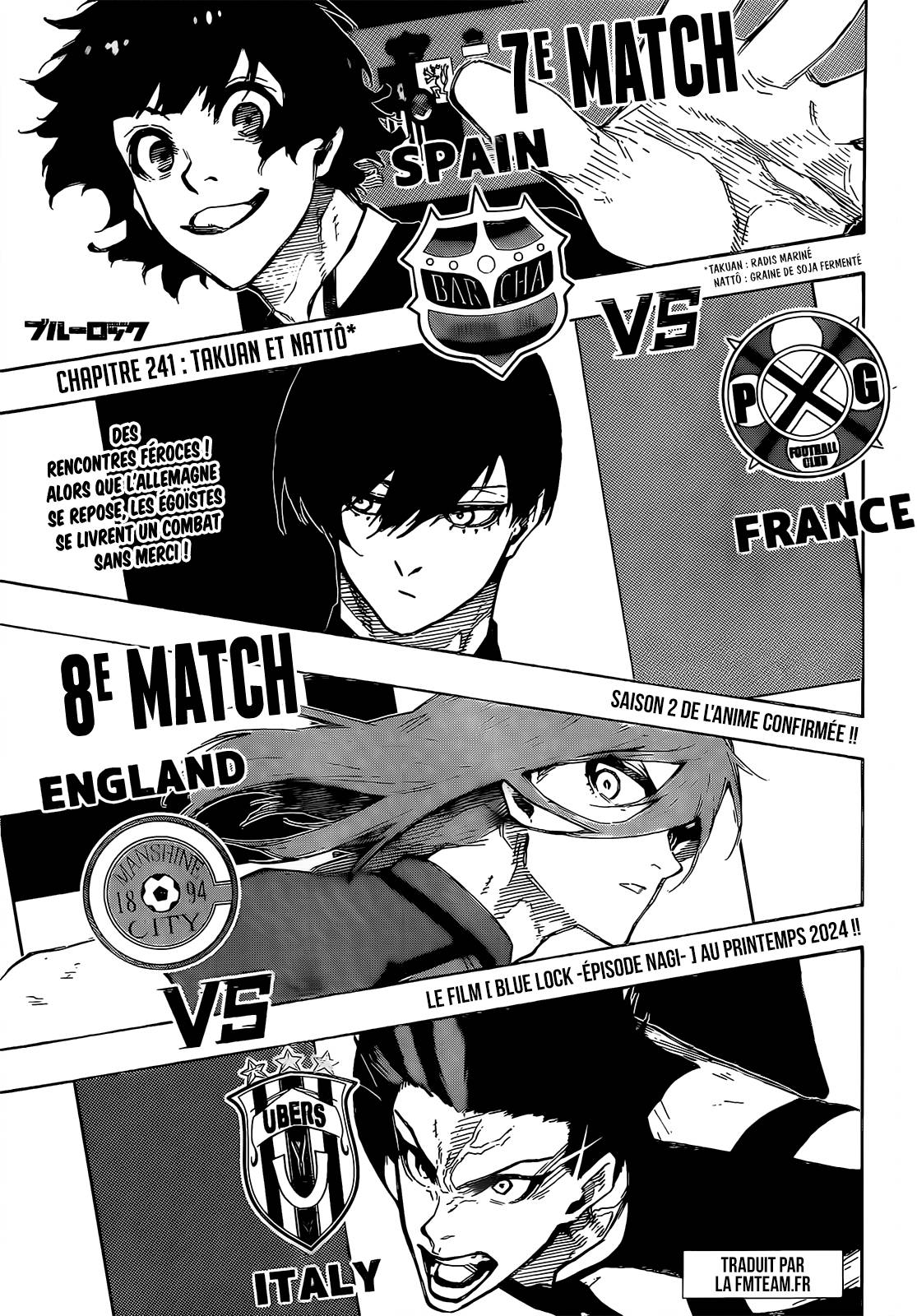 Lecture en ligne Blue Lock 241 page 1