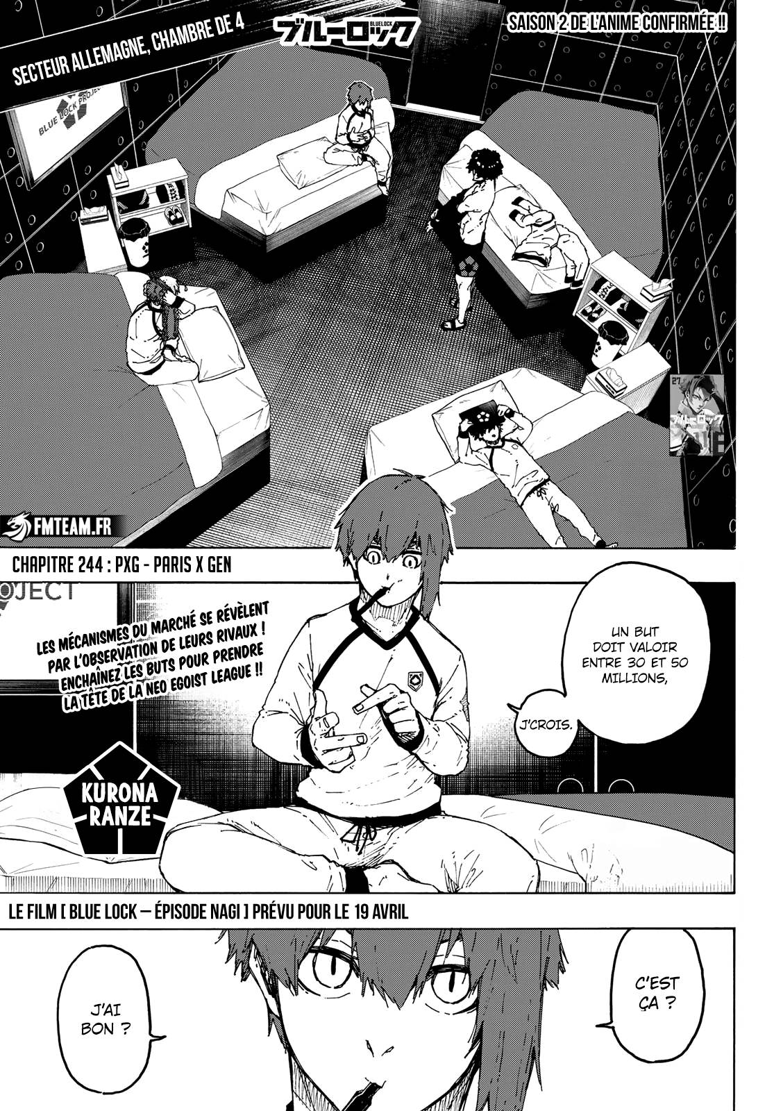 Lecture en ligne Blue Lock 244 page 1