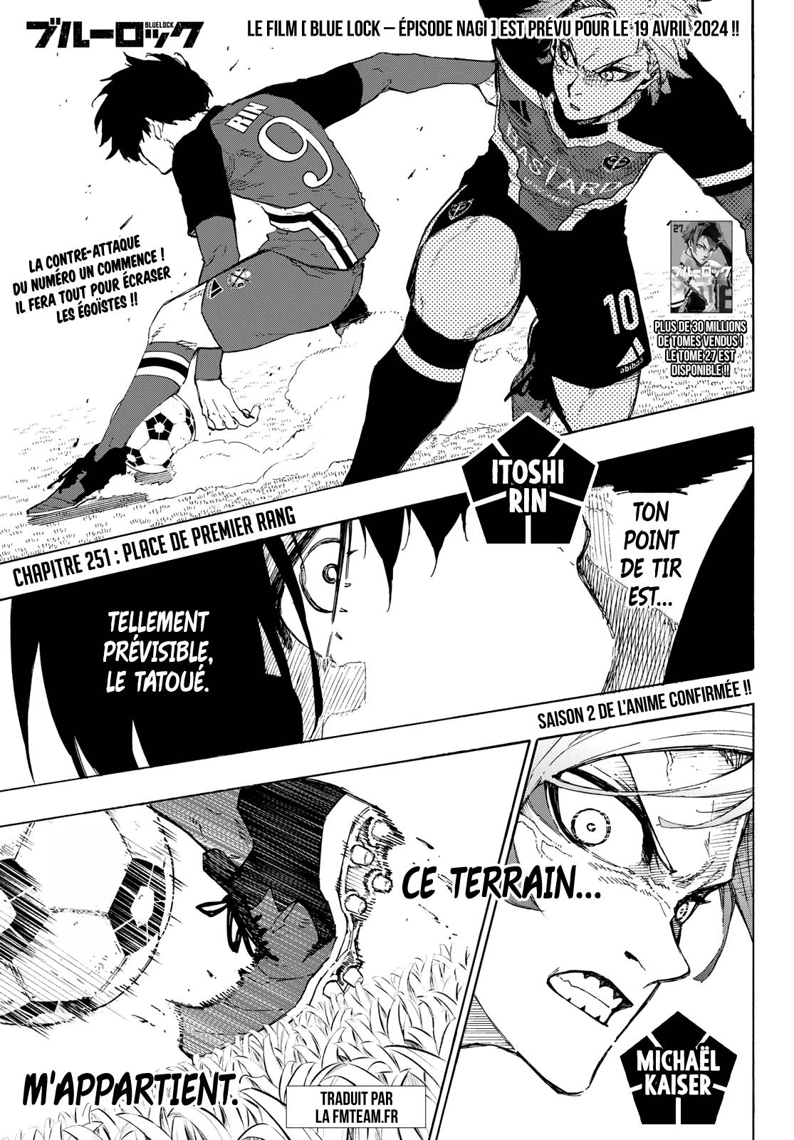 Lecture en ligne Blue Lock 251 page 1