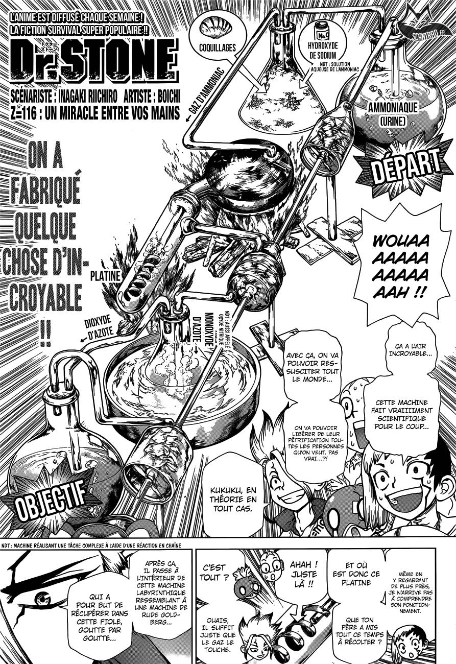 Lecture en ligne Dr Stone 116 page 1