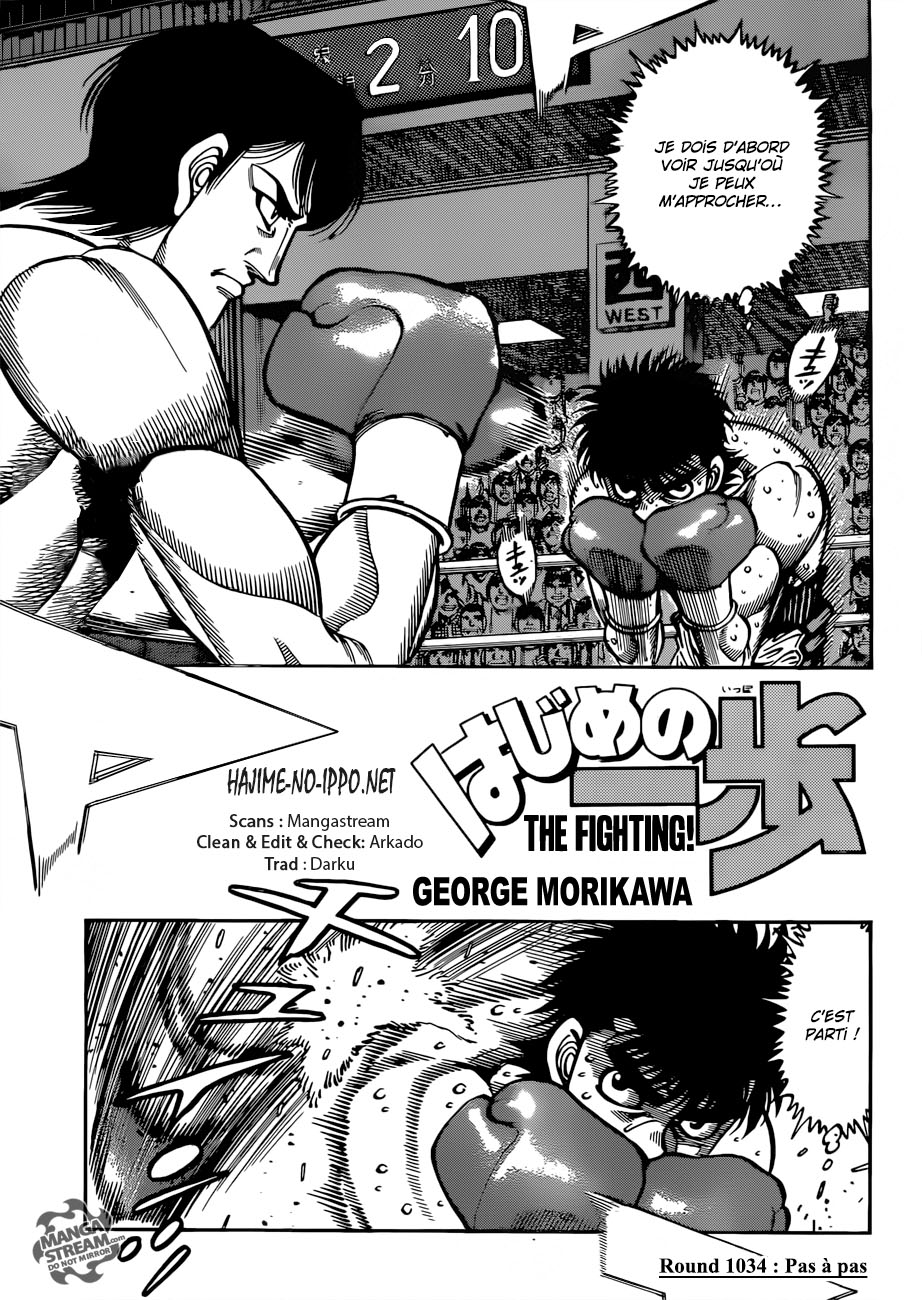 Lecture en ligne Hajime No Ippo 1034 page 1