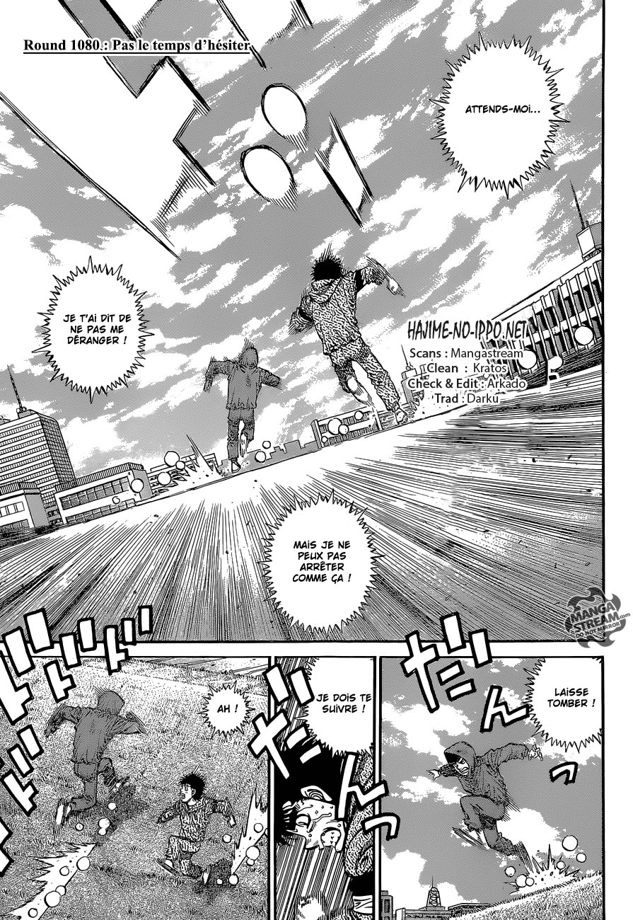 Lecture en ligne Hajime No Ippo 1080 page 1