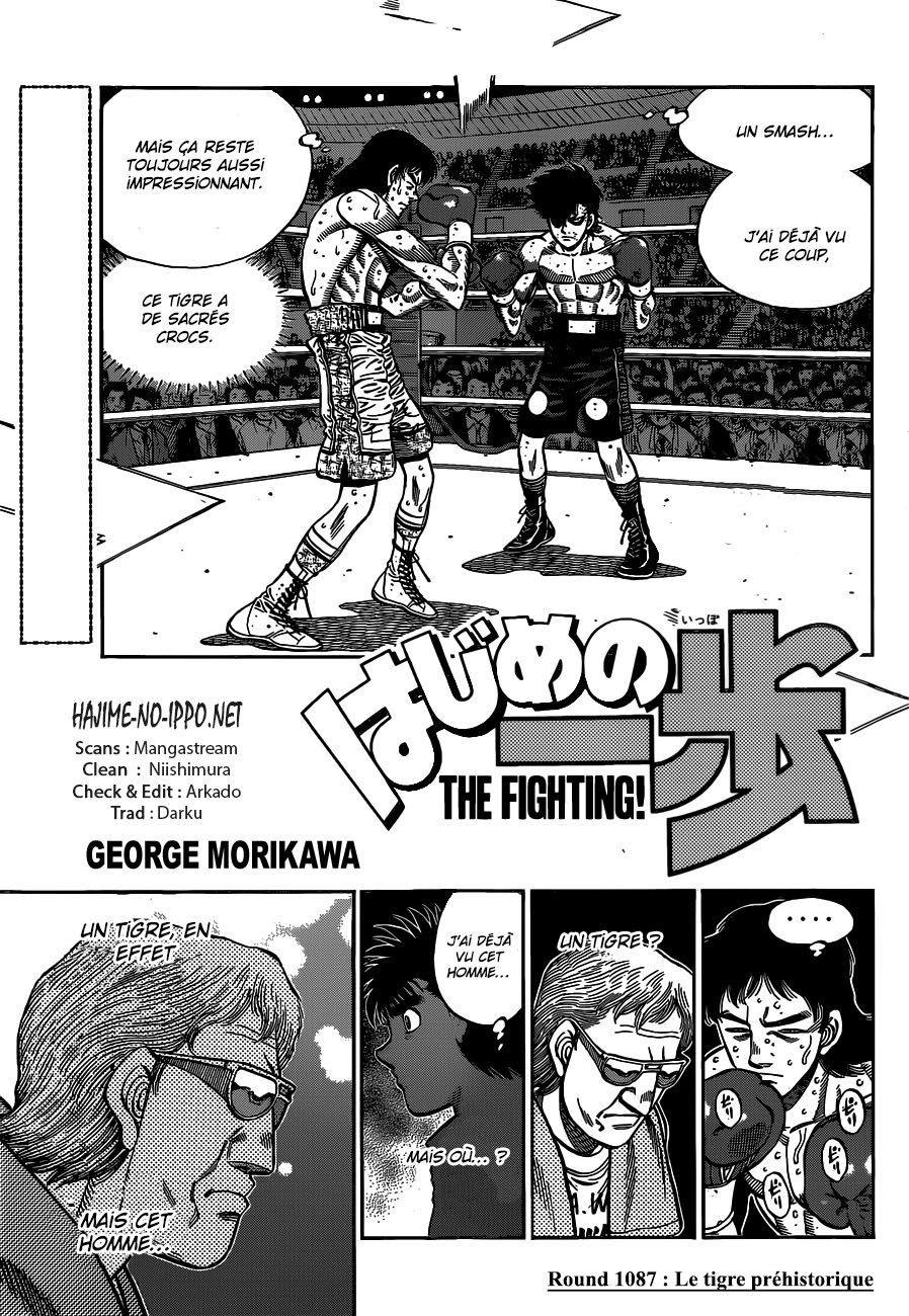 Lecture en ligne Hajime No Ippo 1087 page 1
