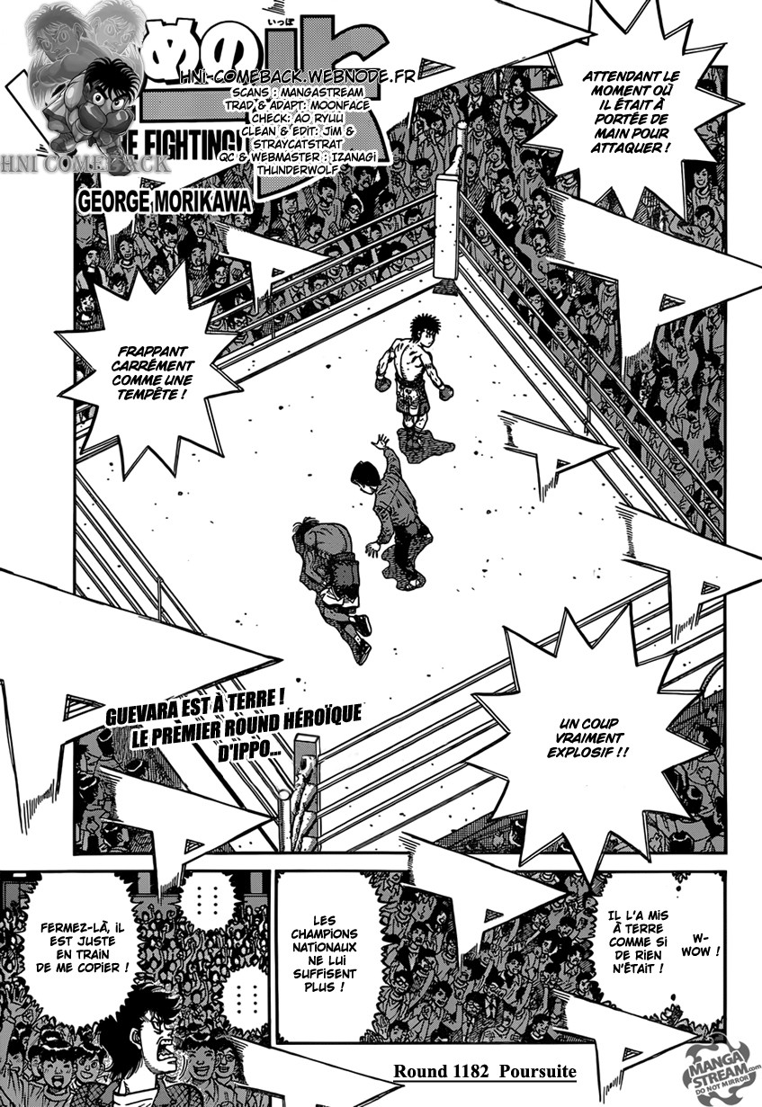 Lecture en ligne Hajime No Ippo 1182 page 1
