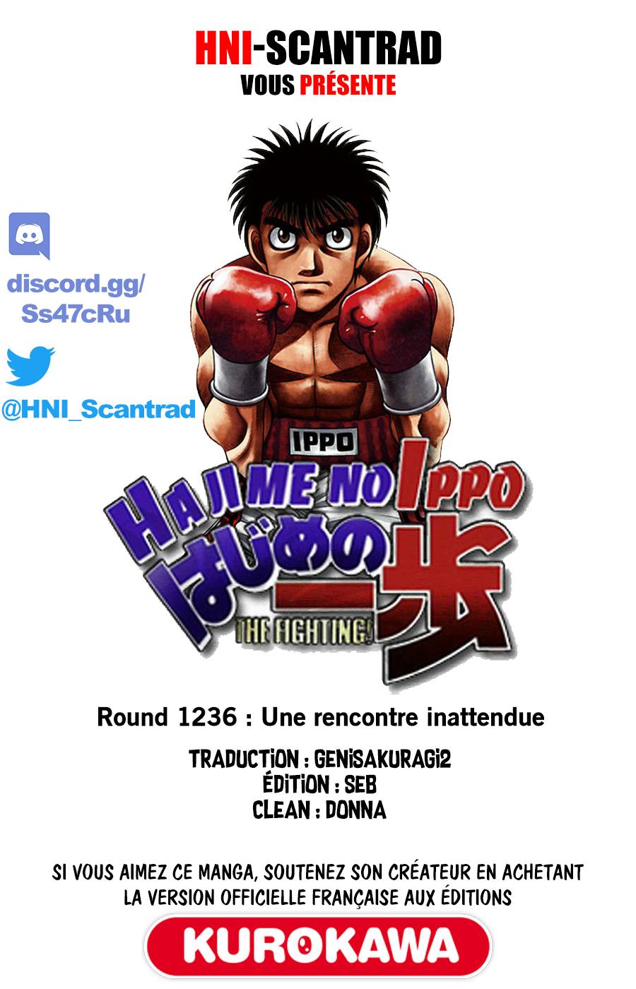 Lecture en ligne Hajime No Ippo 1236 page 1