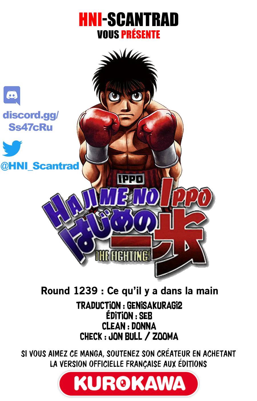 Lecture en ligne Hajime No Ippo 1239 page 1