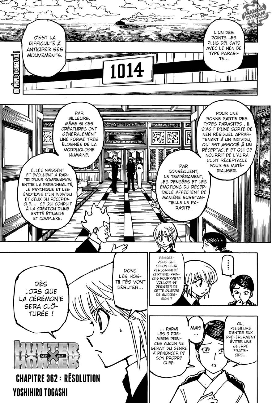 Lecture en ligne Hunter X Hunter 362 page 2