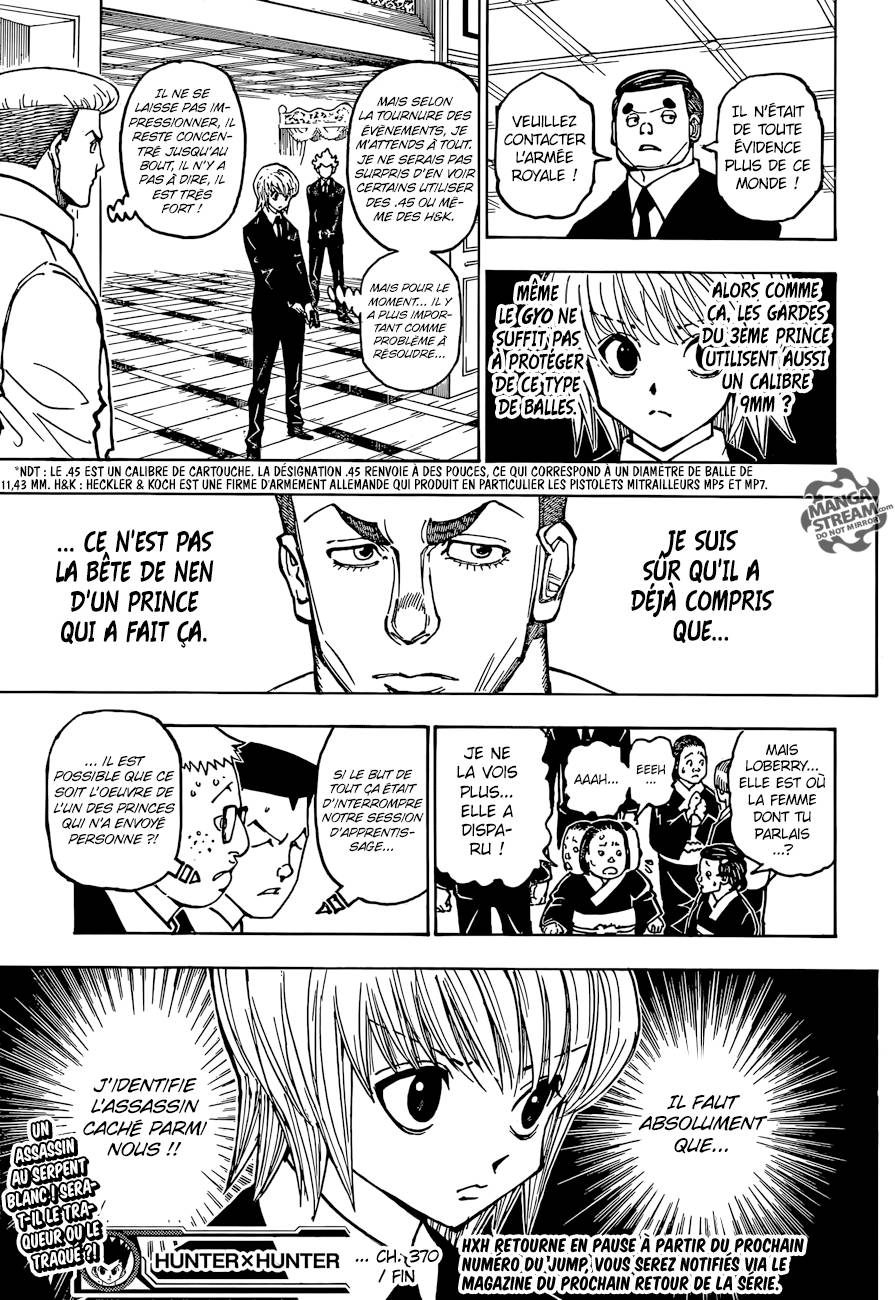 lecture en ligne Hunter X Hunter 370 page 19
