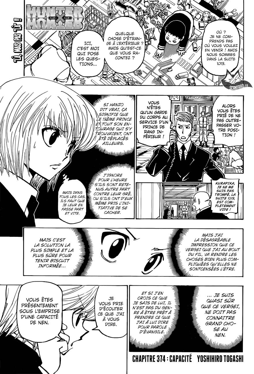 Lecture en ligne Hunter X Hunter 374 page 1