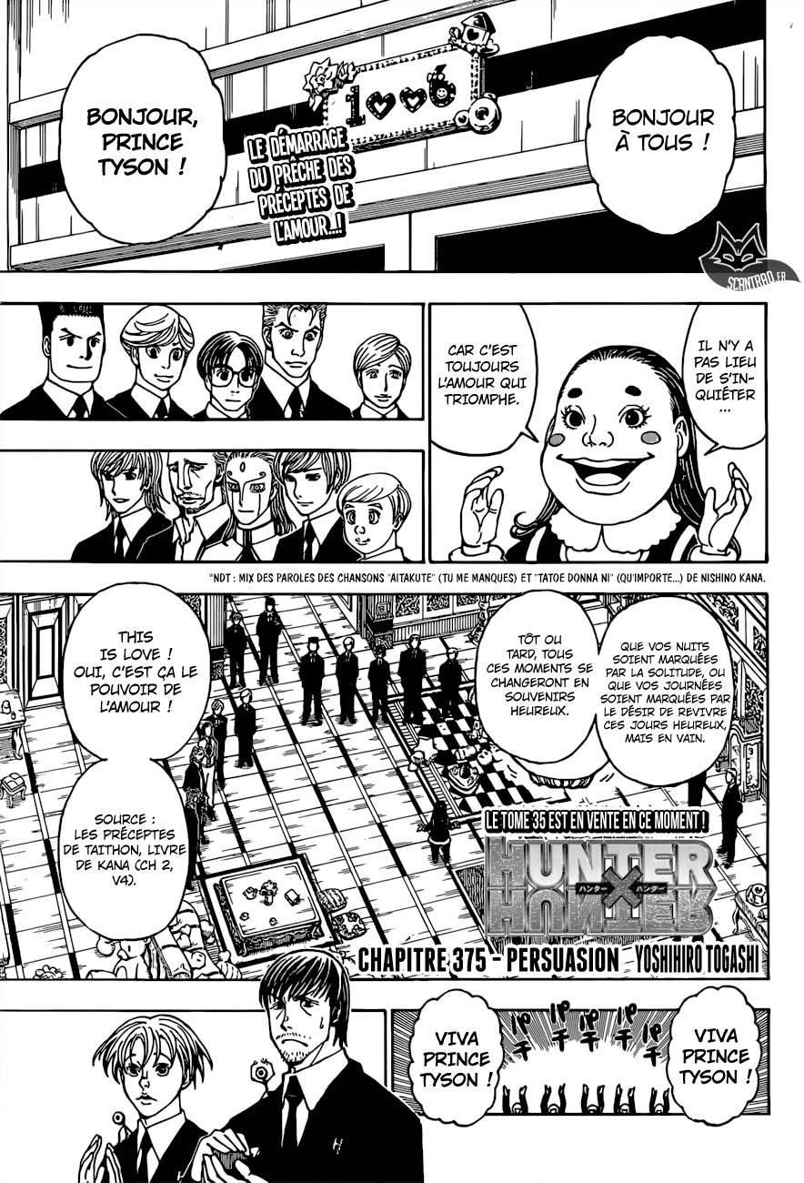 Lecture en ligne Hunter X Hunter 375 page 1