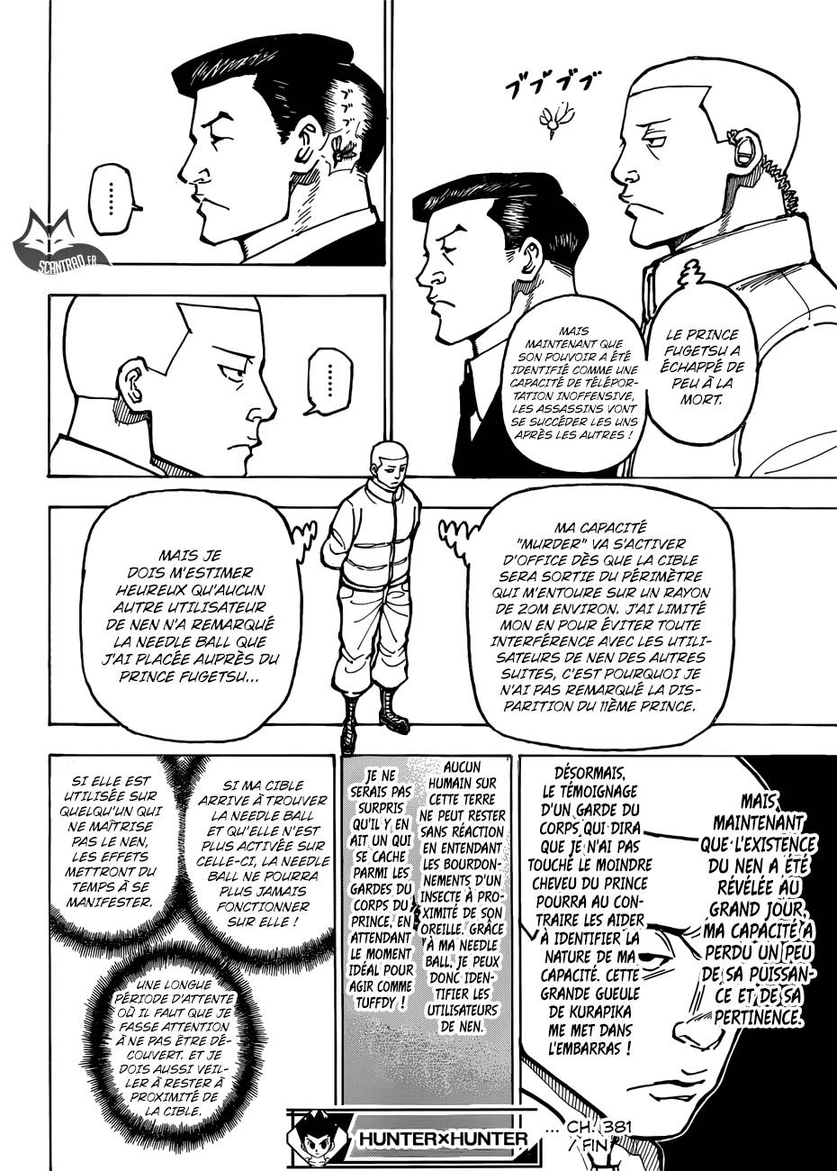 Lecture en ligne Hunter X Hunter 381 page 19