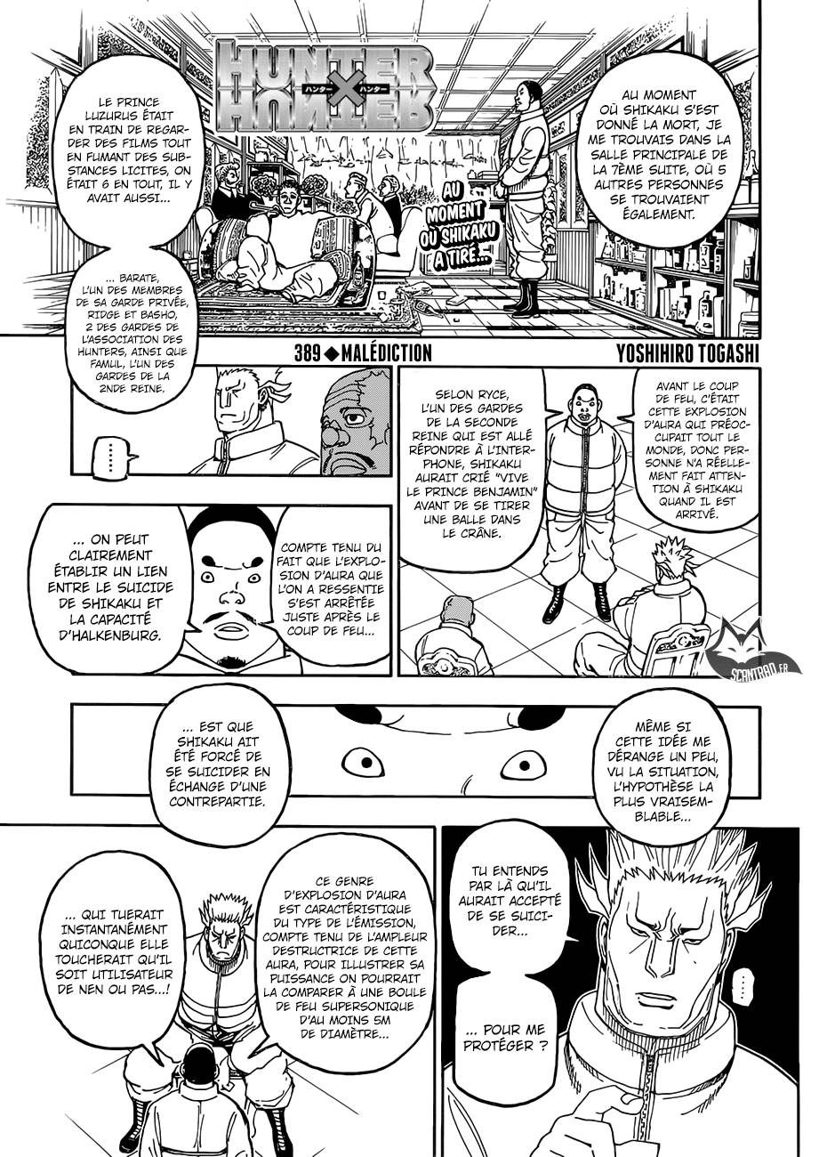 Lecture en ligne Hunter X Hunter 389 page 1