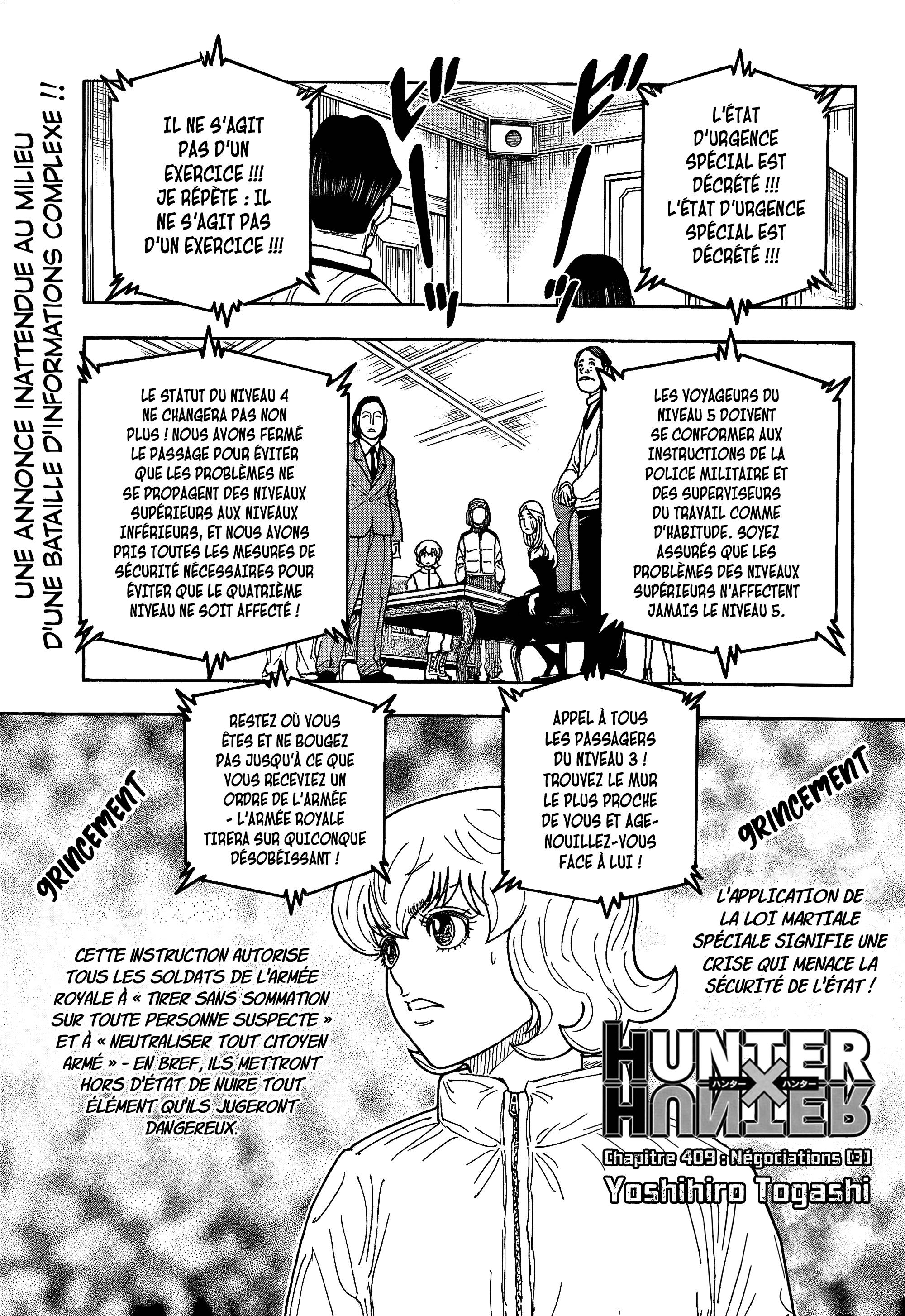 Lecture en ligne Hunter X Hunter 409 page 1