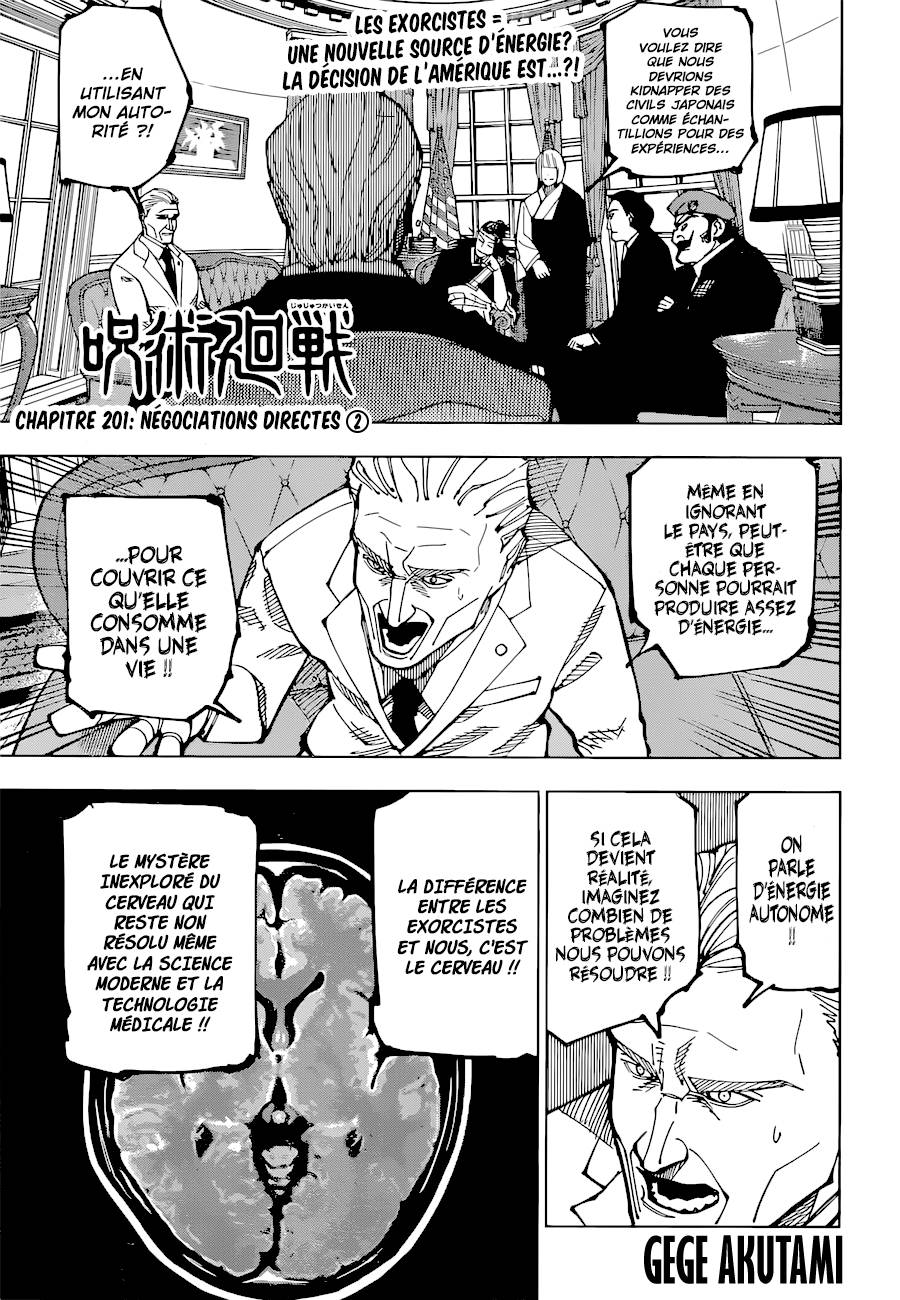 Lecture en ligne Jujutsu Kaisen 201 page 1