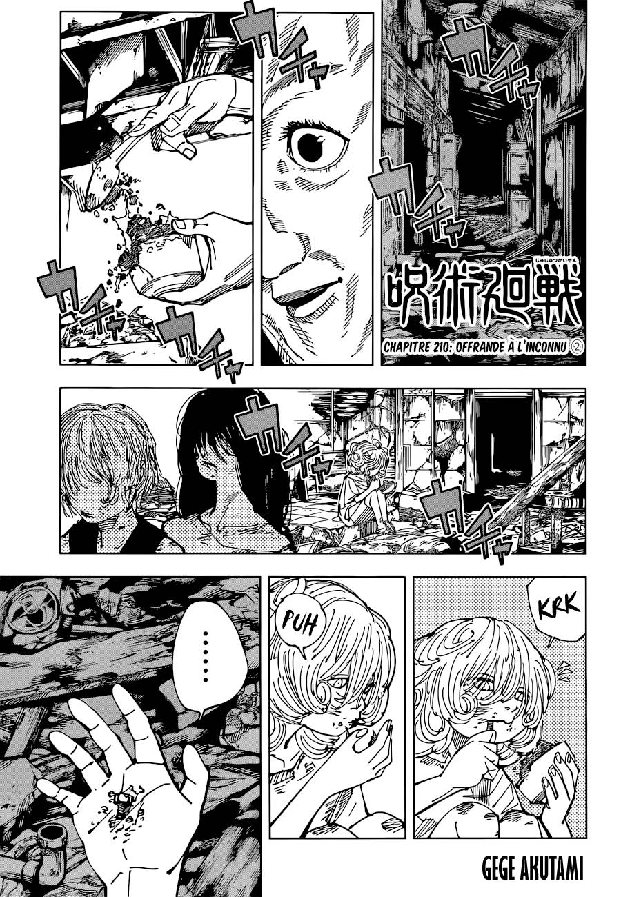 Lecture en ligne Jujutsu Kaisen 210 page 1