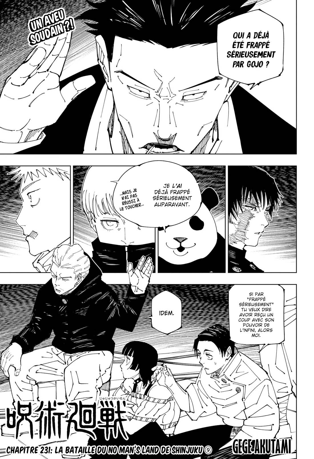Lecture en ligne Jujutsu Kaisen 231 page 1