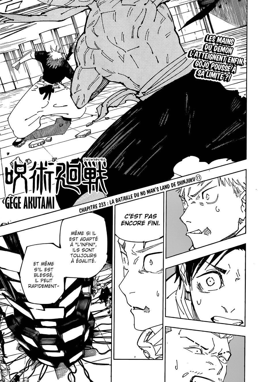 Lecture en ligne Jujutsu Kaisen 233 page 1