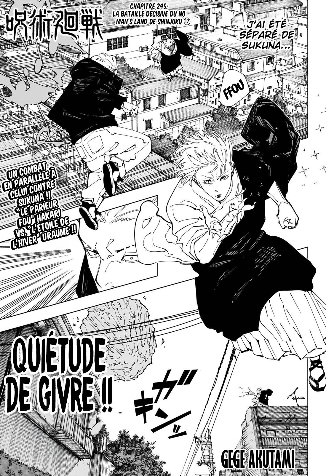 Lecture en ligne Jujutsu Kaisen 245 page 1