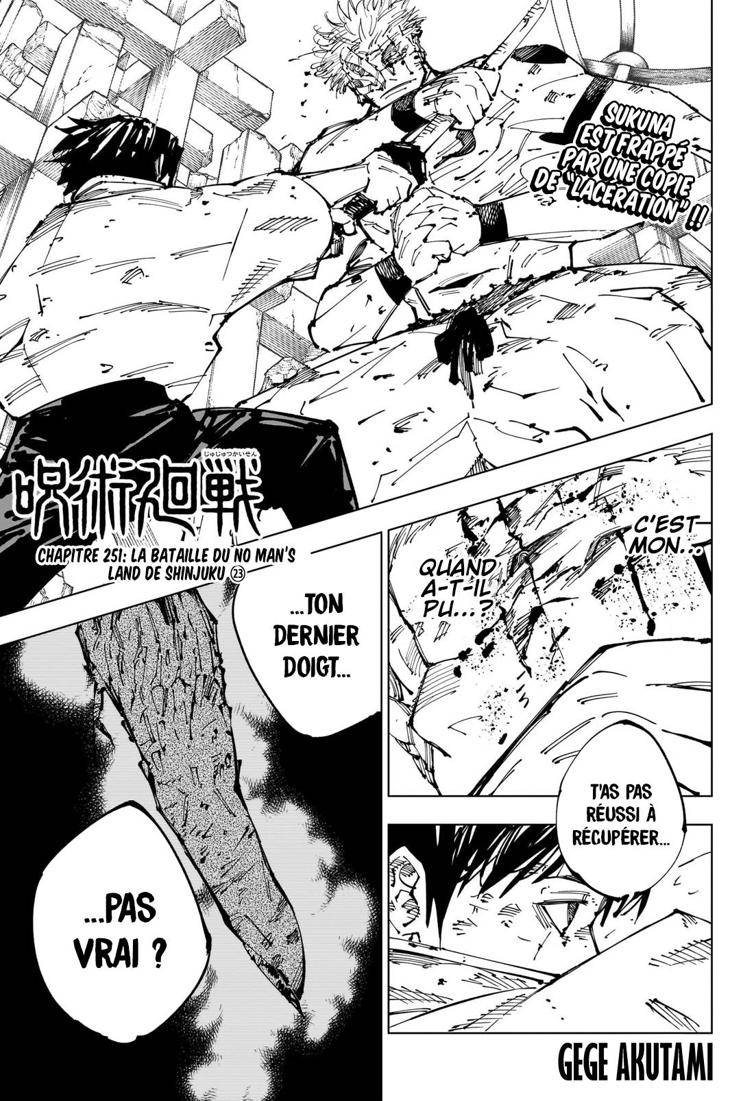 Lecture en ligne Jujutsu Kaisen 251 page 1