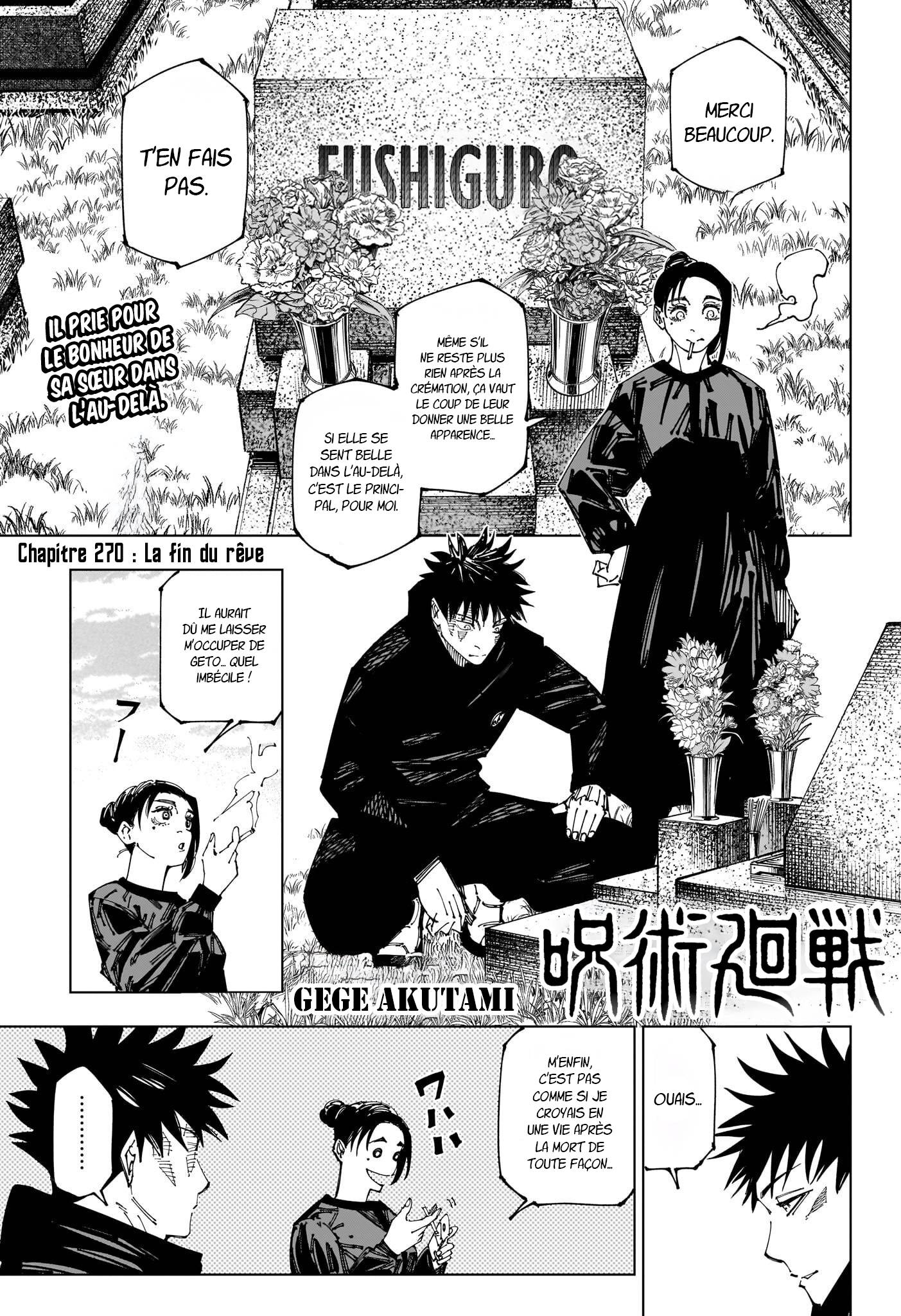 Lecture en ligne Jujutsu Kaisen 270 page 1