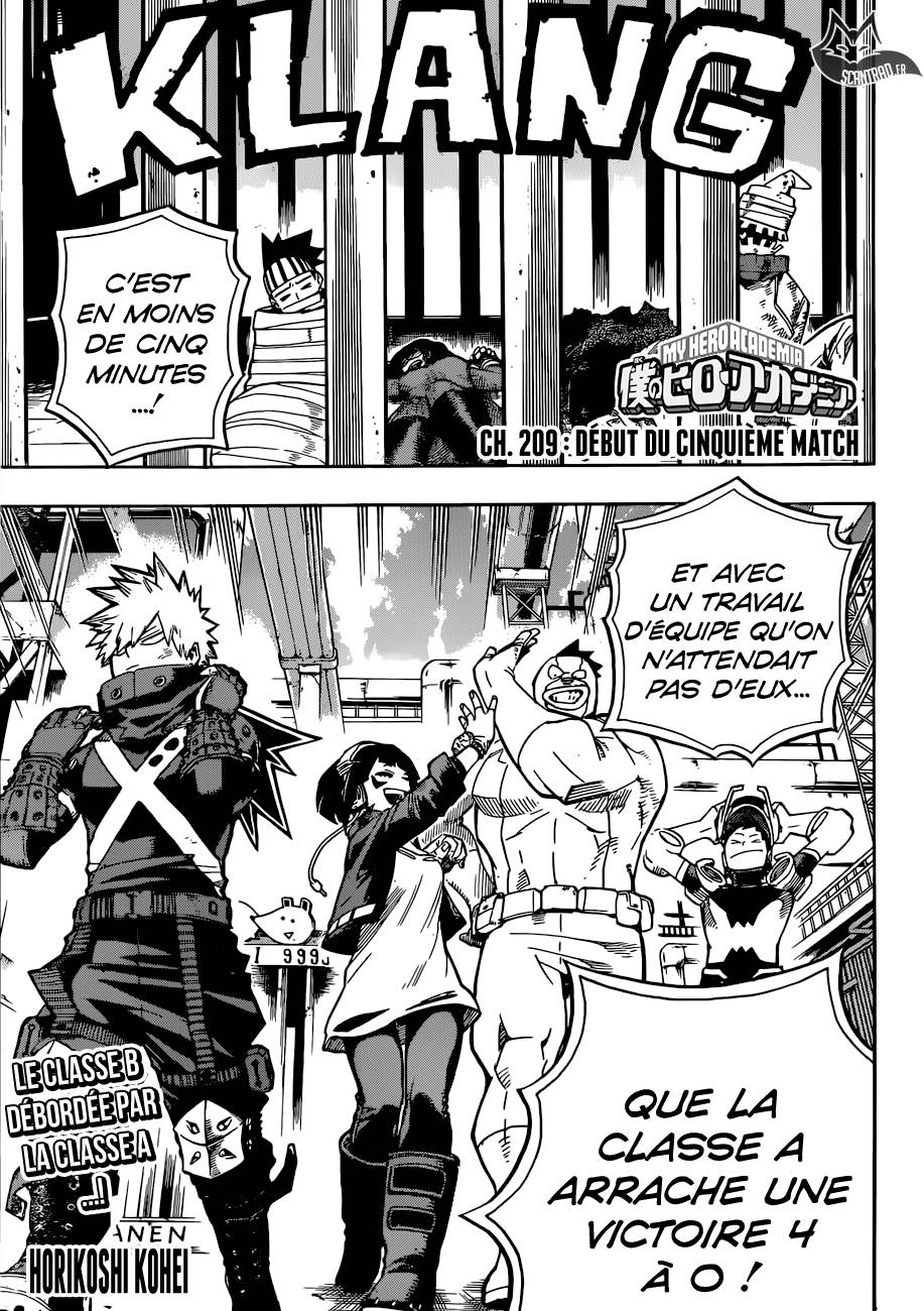 Lecture en ligne My Hero Academia 209 page 1