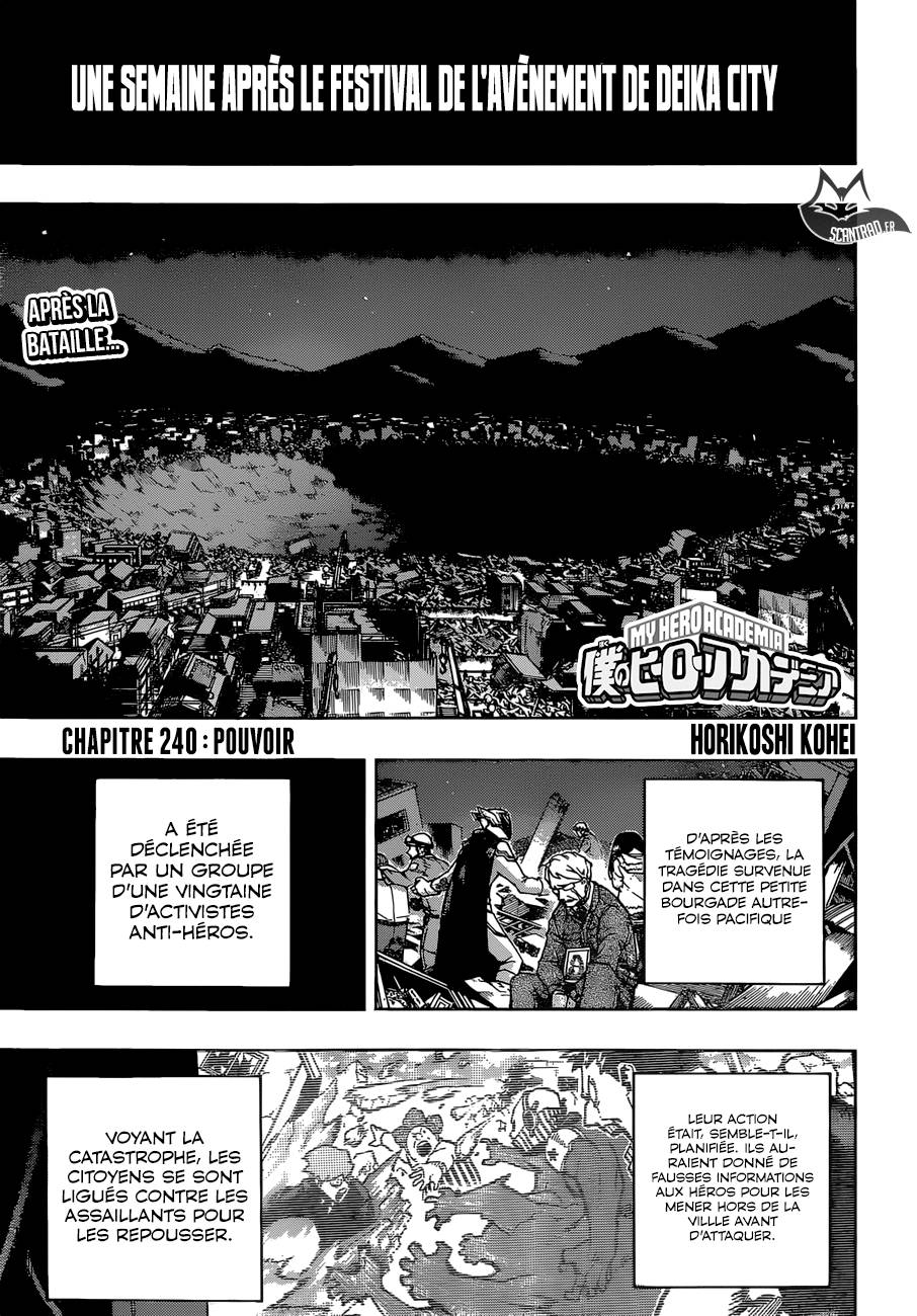 Lecture en ligne My Hero Academia 240 page 1