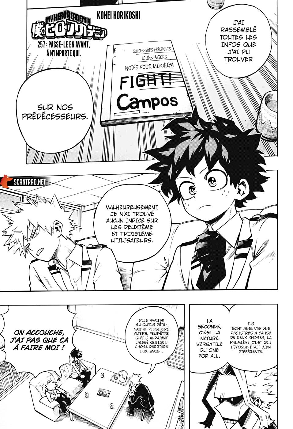 Lecture en ligne My Hero Academia 257 page 1
