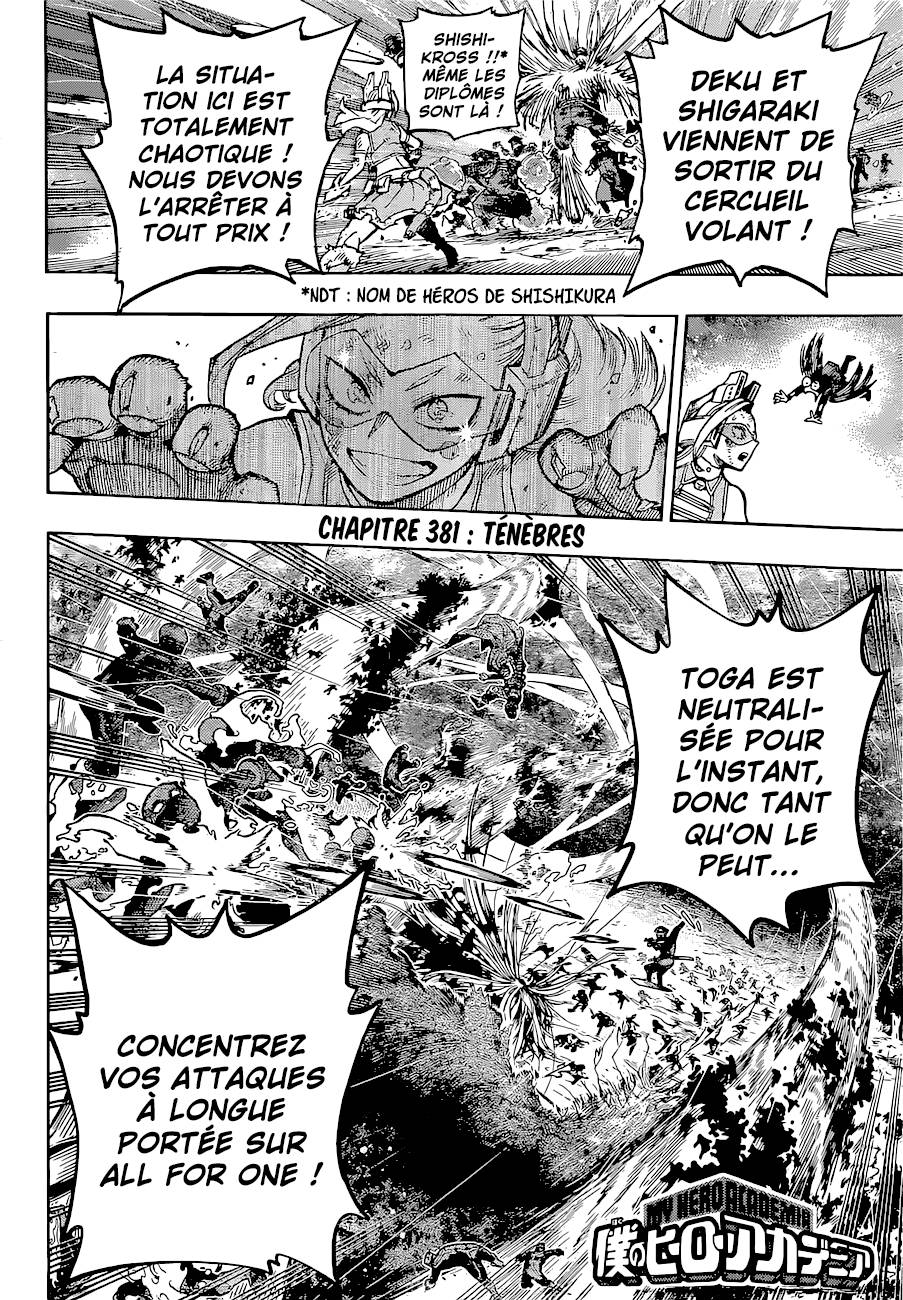 Lecture en ligne My Hero Academia 381 page 2