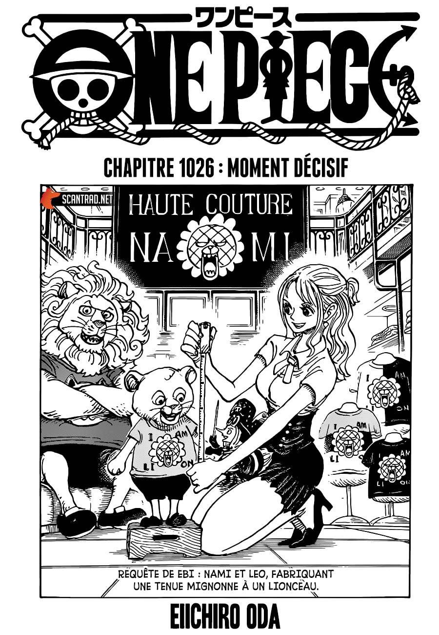 Lecture en ligne One Piece 1026 page 1