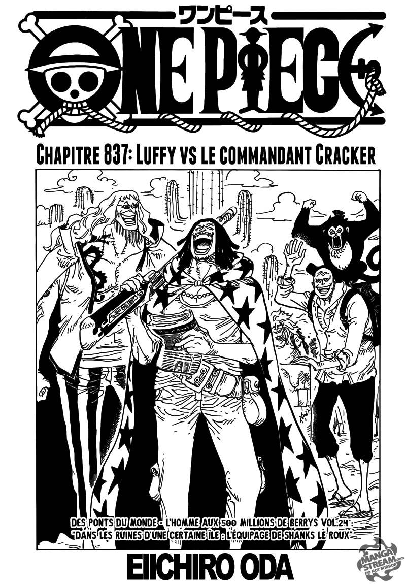 Lecture en ligne One Piece 837 page 2