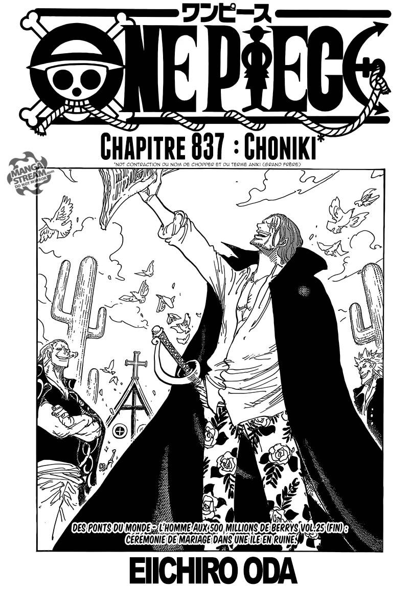 Lecture en ligne One Piece 838 page 2