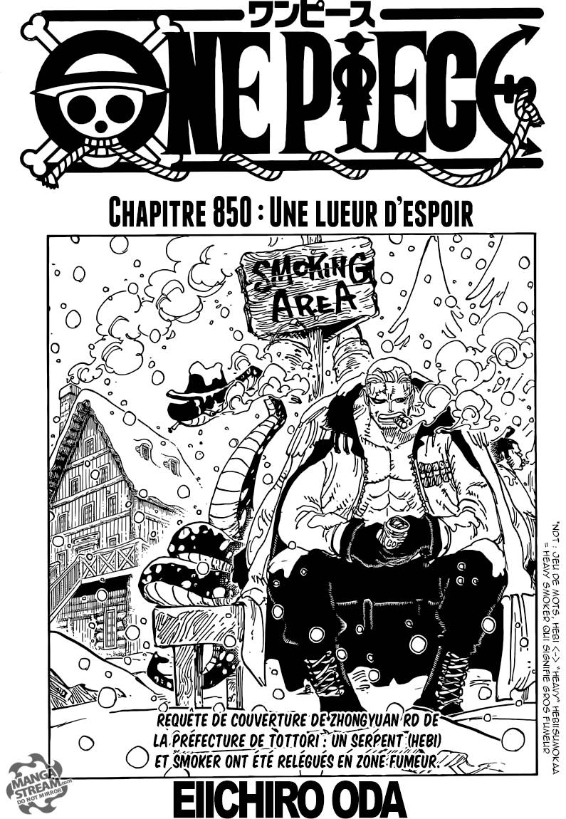 Lecture en ligne One Piece 850 page 2