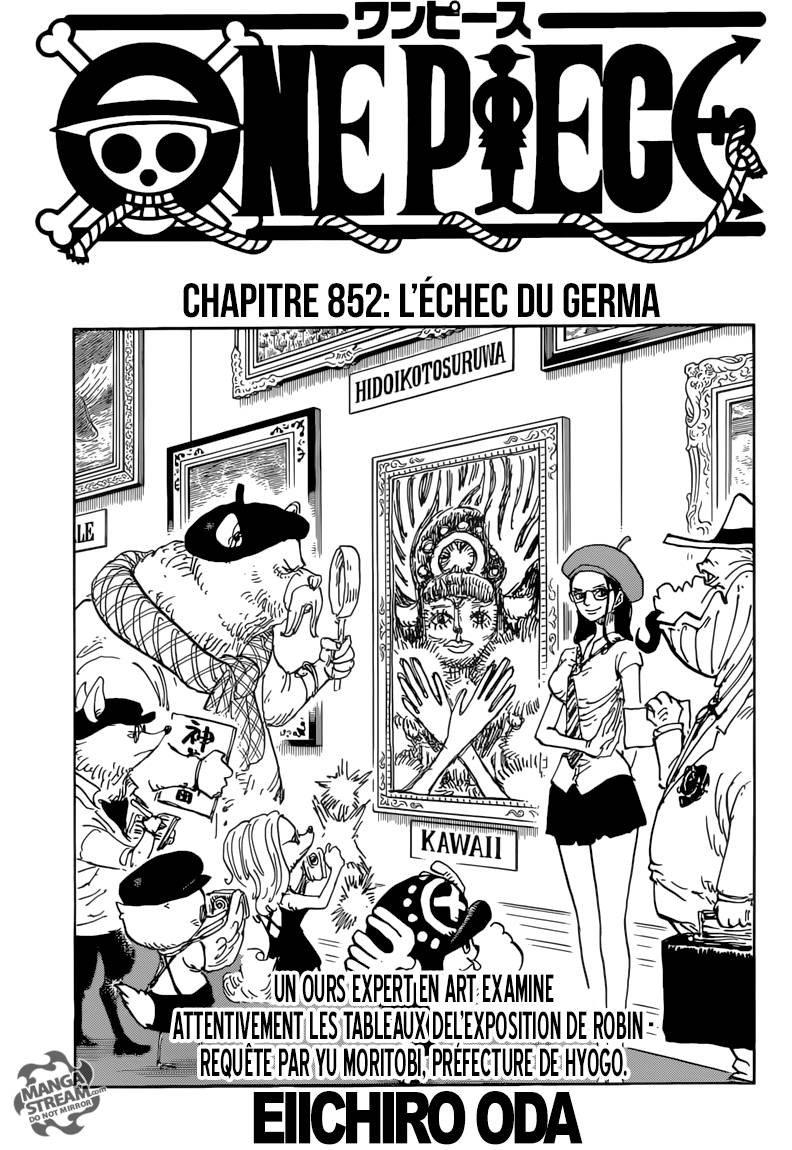 Lecture en ligne One Piece 852 page 2