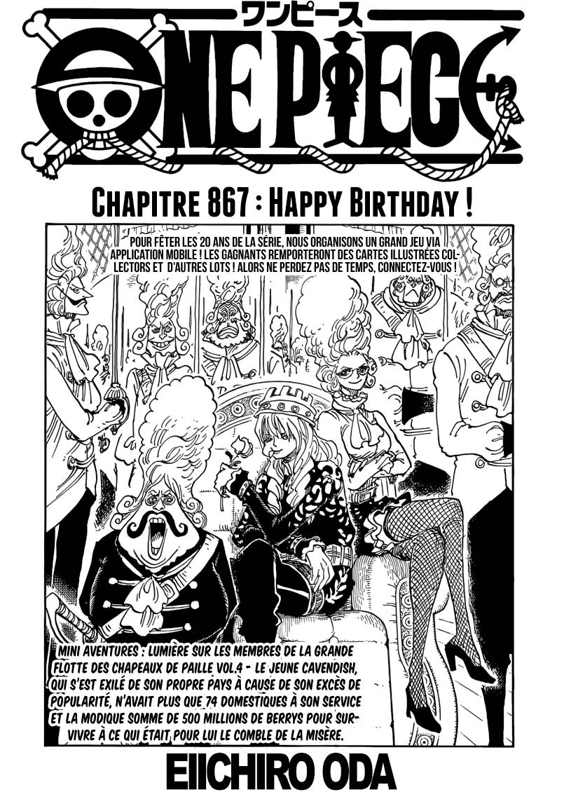 Lecture en ligne One Piece 867 page 2