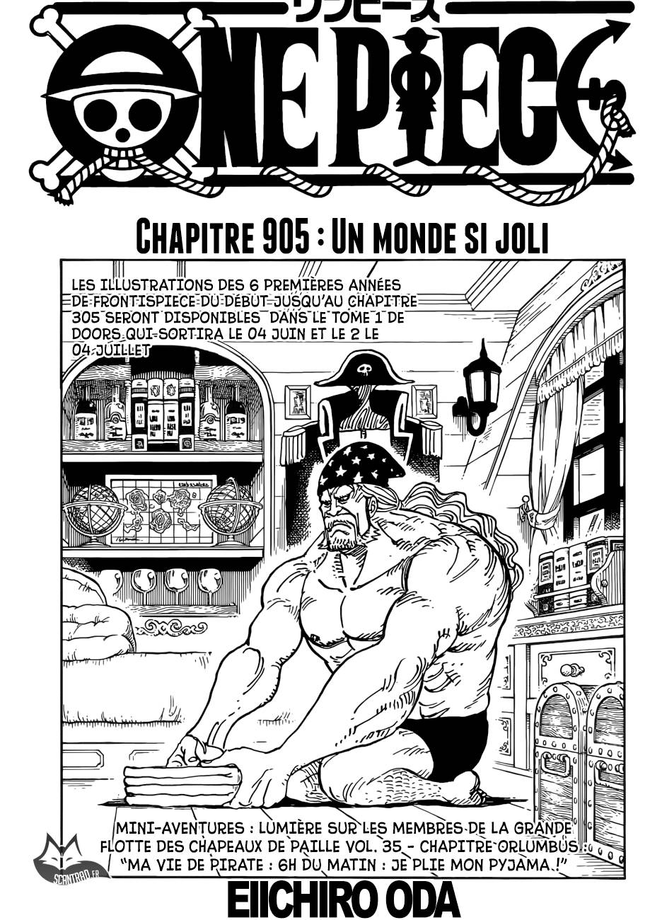 Lecture en ligne One Piece 905 page 1