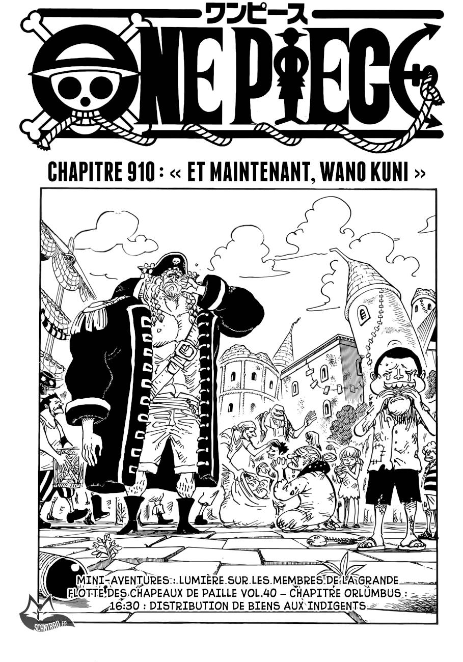 Lecture en ligne One Piece 910 page 1