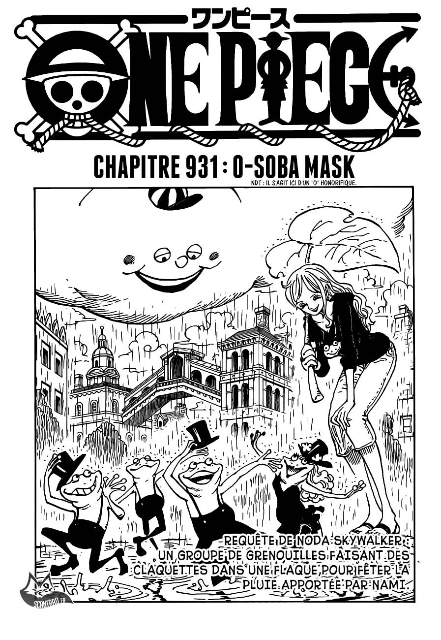 Lecture en ligne One Piece 931 page 1